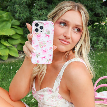 Posie Pink Bow iPhone Case