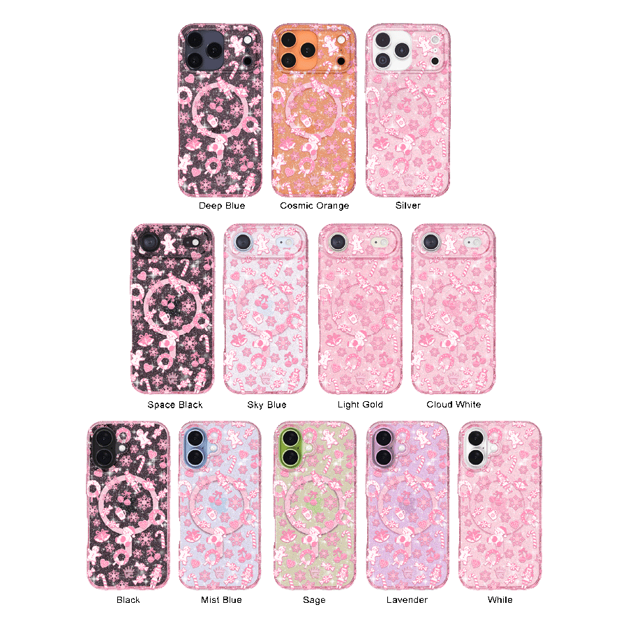 Pink Christmas Glitter iPhone Case lifestyle