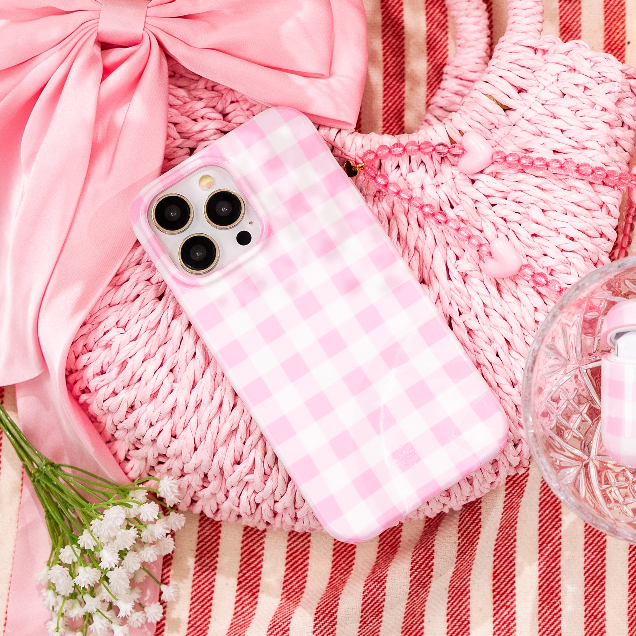 Baby Pink Gingham iPhone Case Baby Pink Gingham iPhone Case