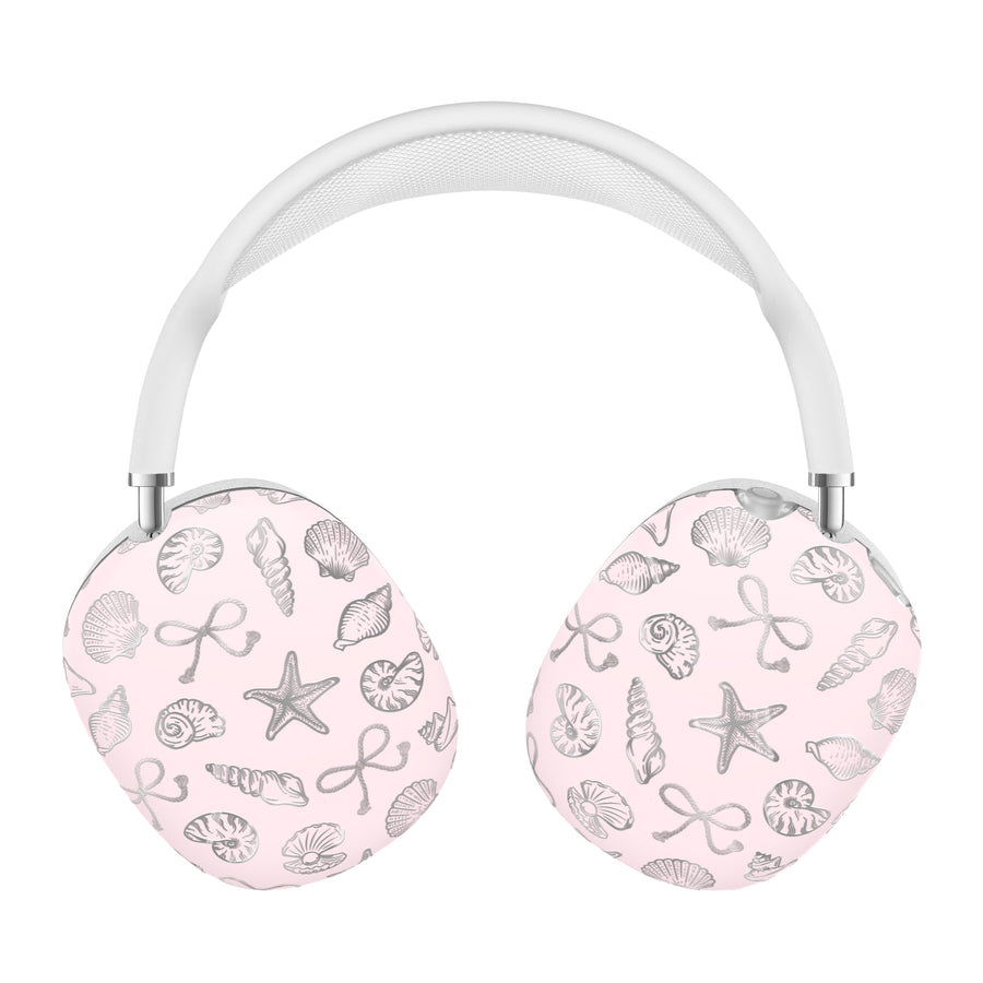 Pink Coastal Seashells AirPod Max Case