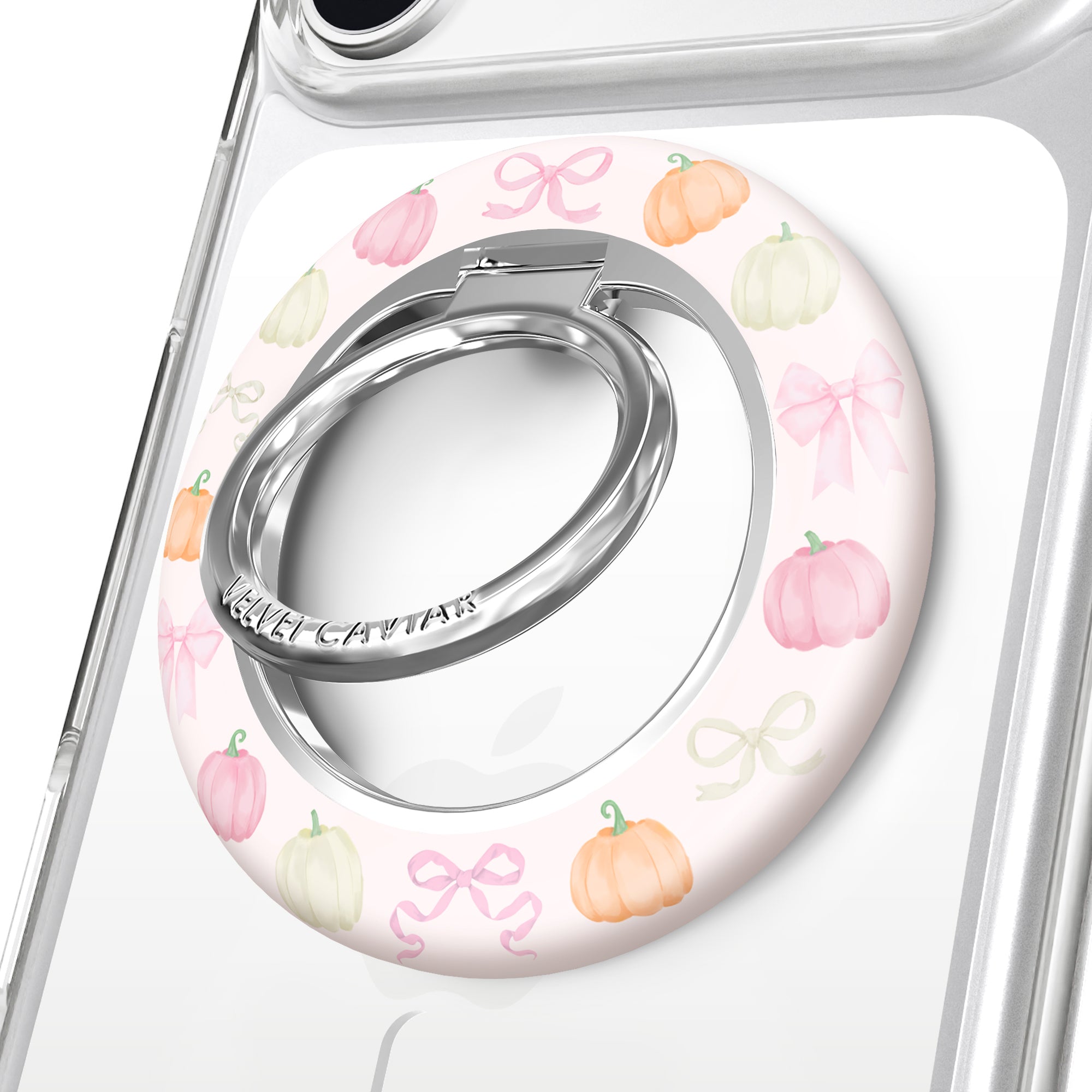 h//pe princess リノ magsafe Pink Pumpkin Princess MagSafe Grip Ring