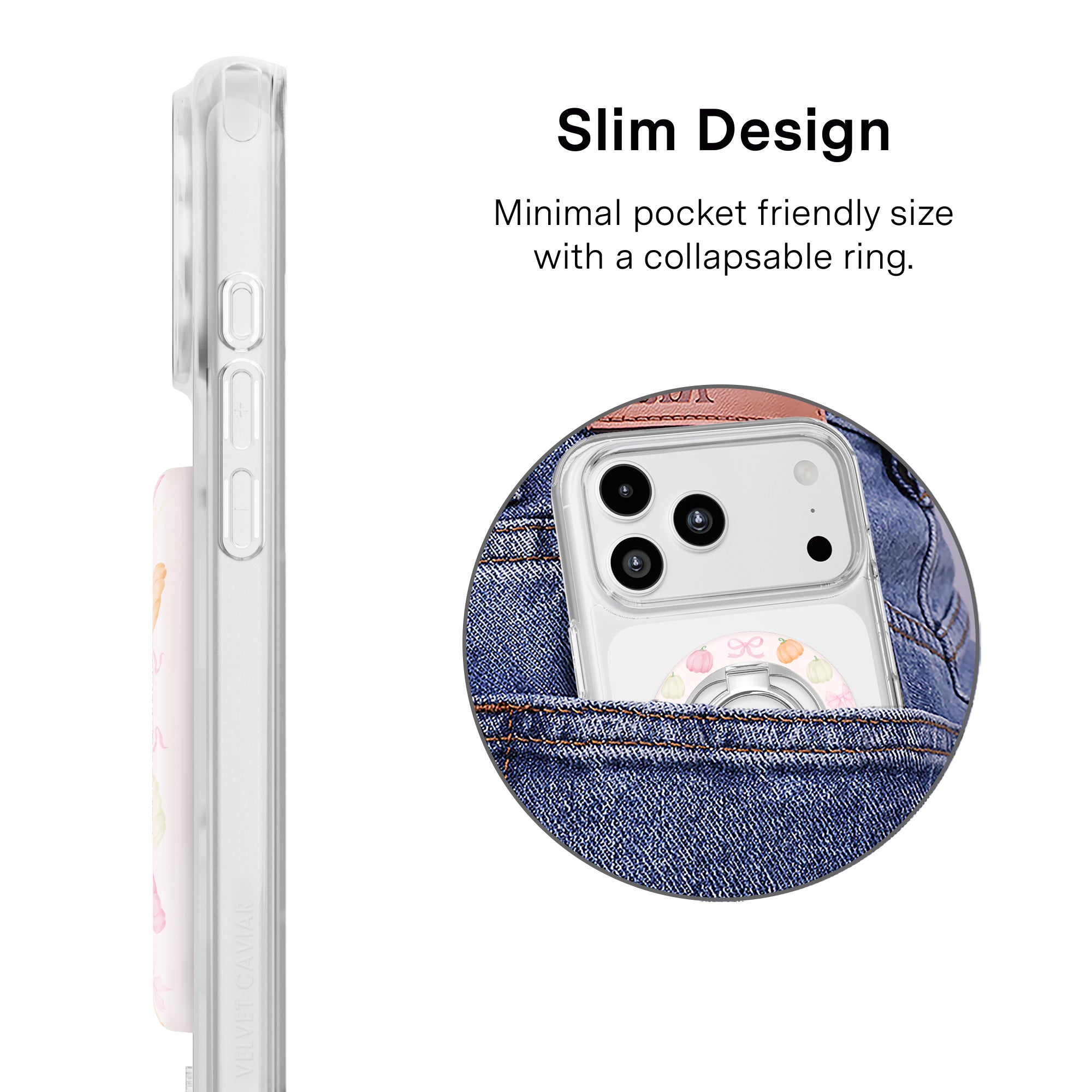 Pink Pumpkin Princess MagSafe Grip Ring