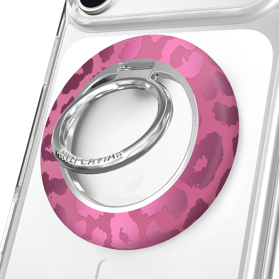 Pink Ruby Leopard MagSafe Grip Ring