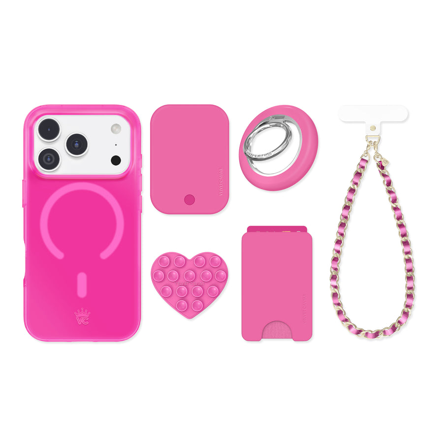 Pink Sapphire Jelly iPhone Bundle Set