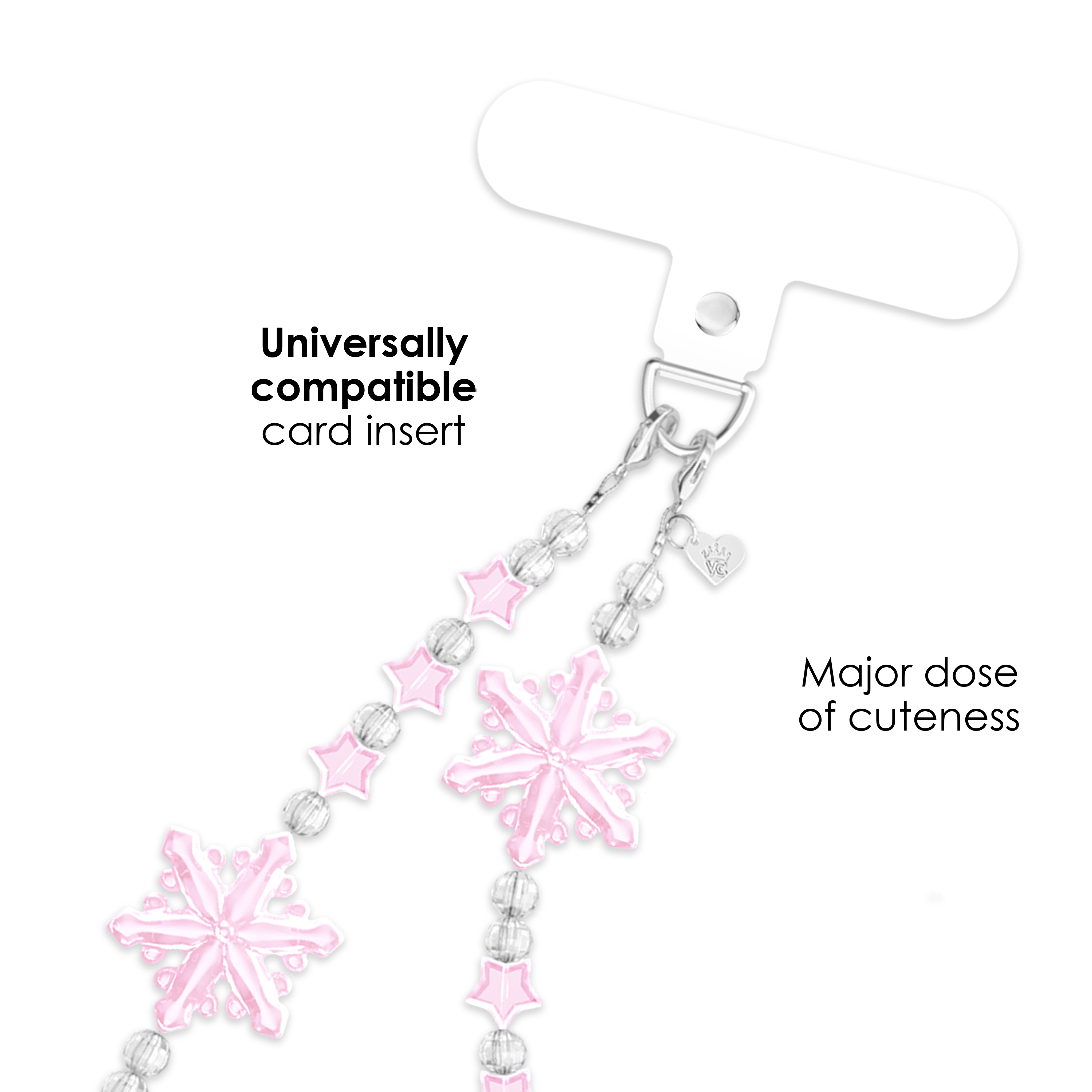 Pink Snowflake Phone Charm - Thumbnail 4