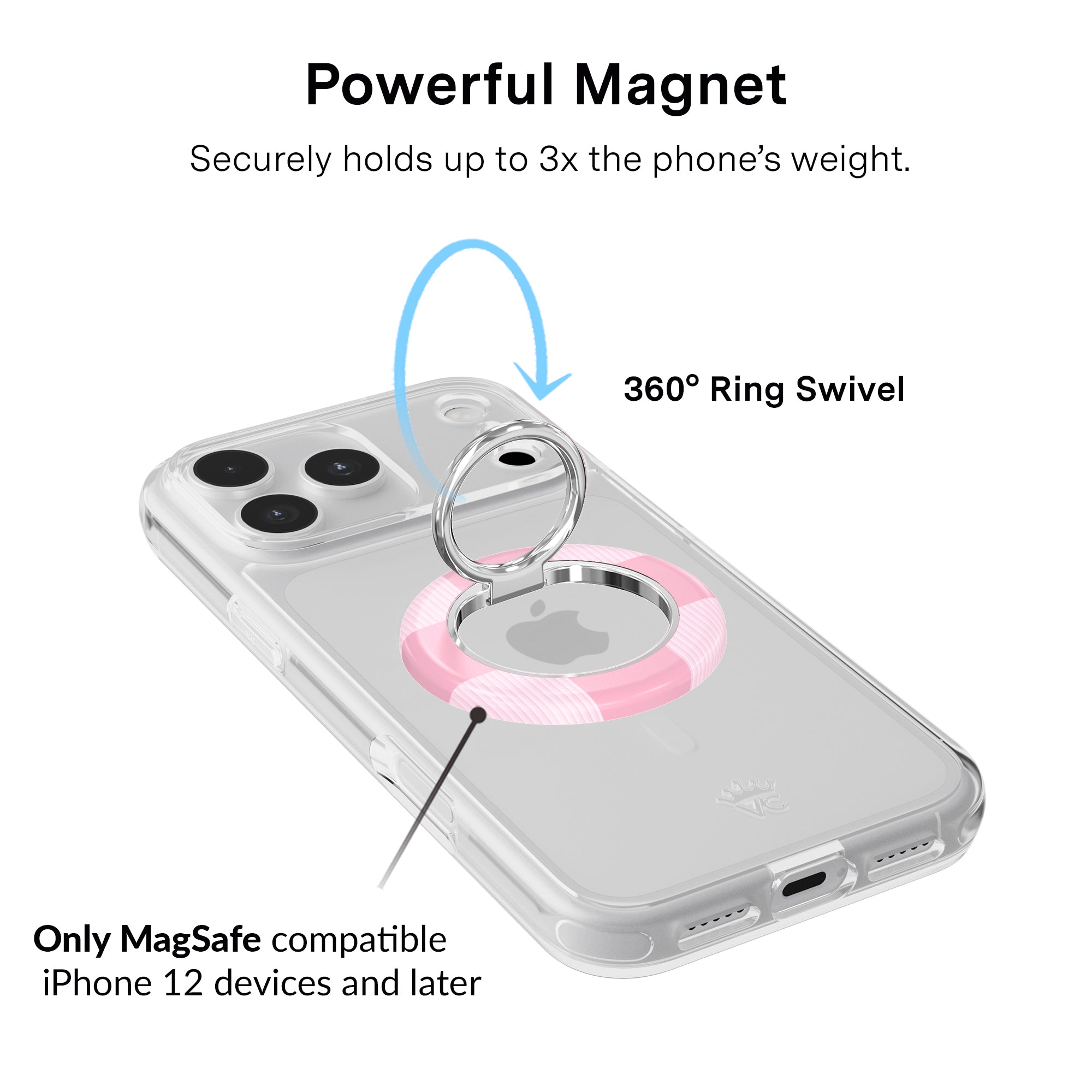 Pink Vibe Checkered MagSafe Grip Ring - Thumbnail 5