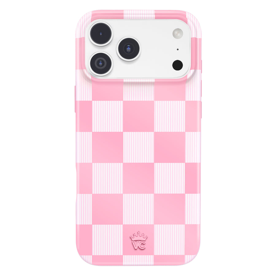 Pink Vibe Checkered iPhone Case