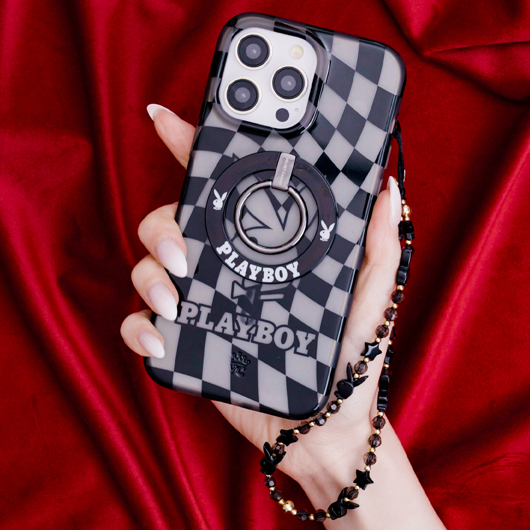 Playboy Black Bunny Phone Charm by Velvet Caviar