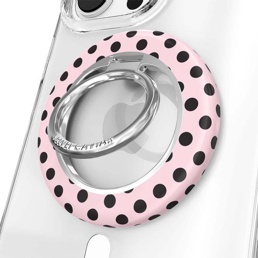 Princess Pink Polka Dot MagSafe Grip Ring