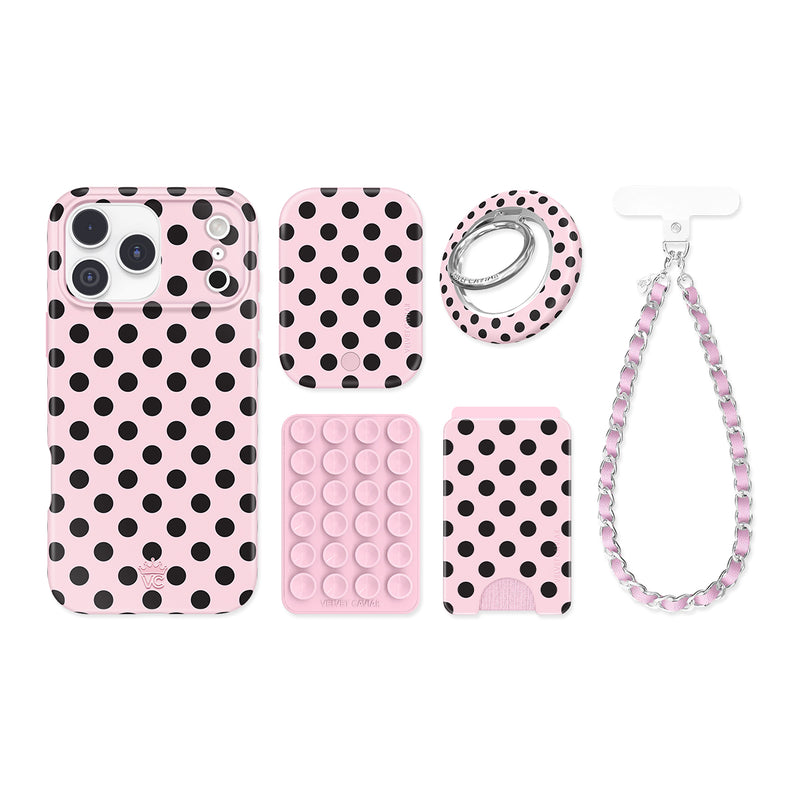 Princess Pink Polka Dot iPhone Bundle Set