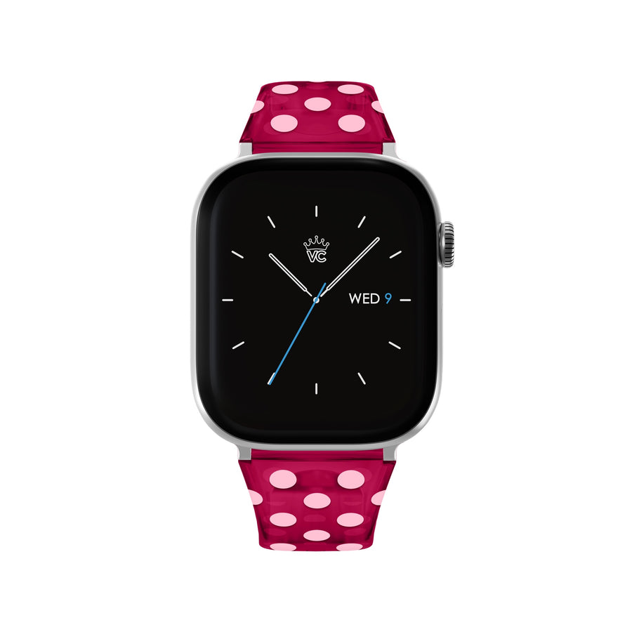 Raspberry Polka Dot Apple Watch Band