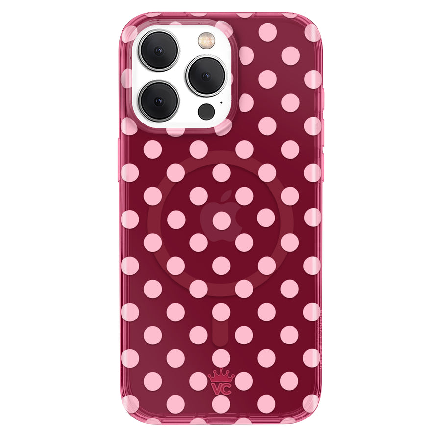 Raspberry Polka Dot iPhone Case