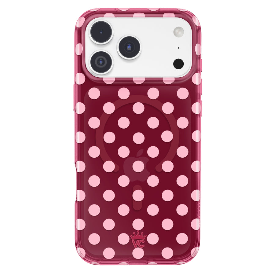 Raspberry Polka Dot iPhone Case