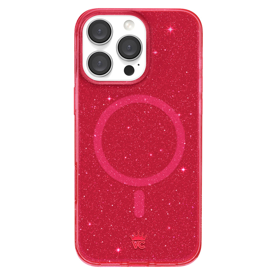 Ruby Red Glitter Jelly iPhone Case