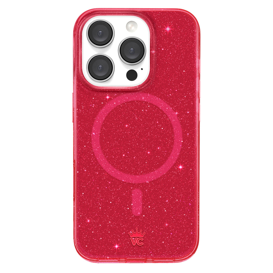 Ruby Red Glitter Jelly iPhone Case