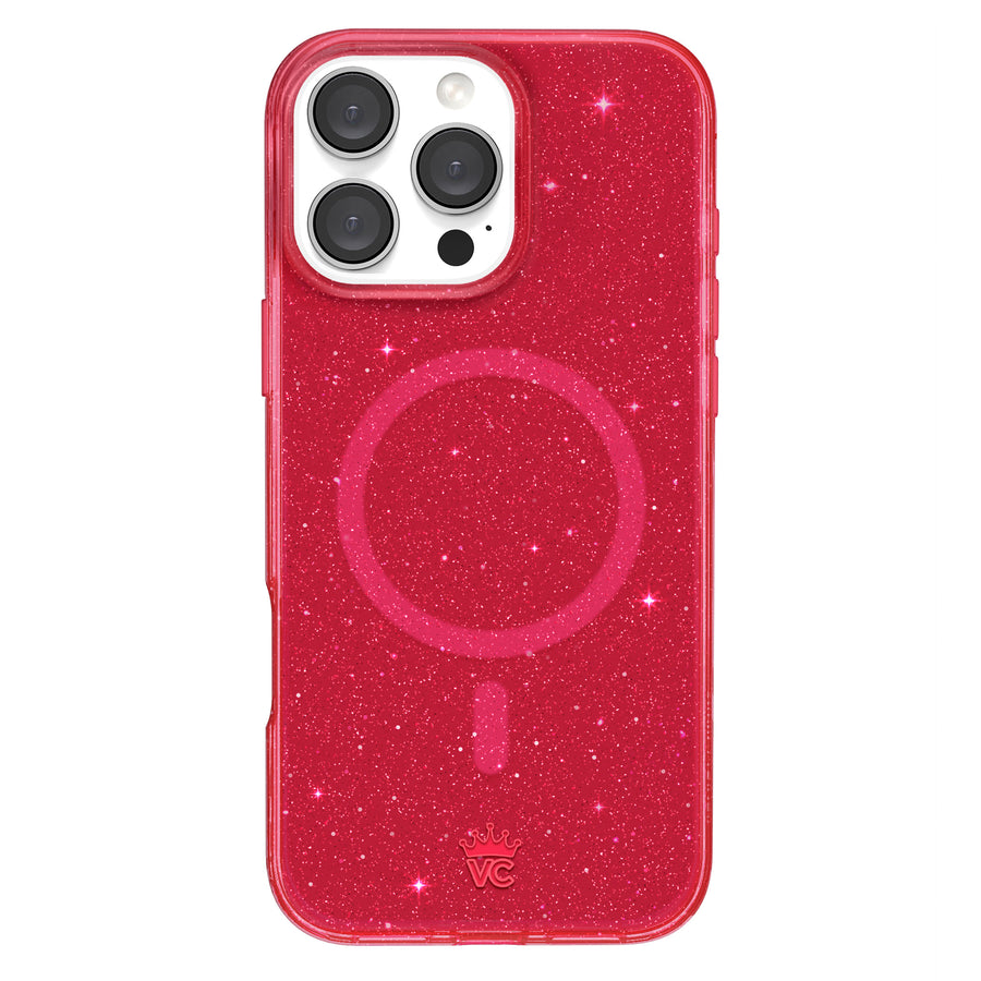 Ruby Red Glitter Jelly iPhone Case