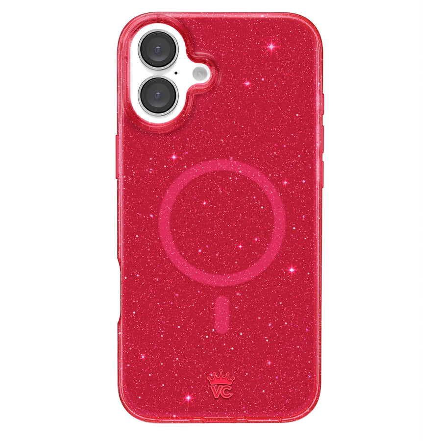 Ruby Red Glitter Jelly iPhone Case