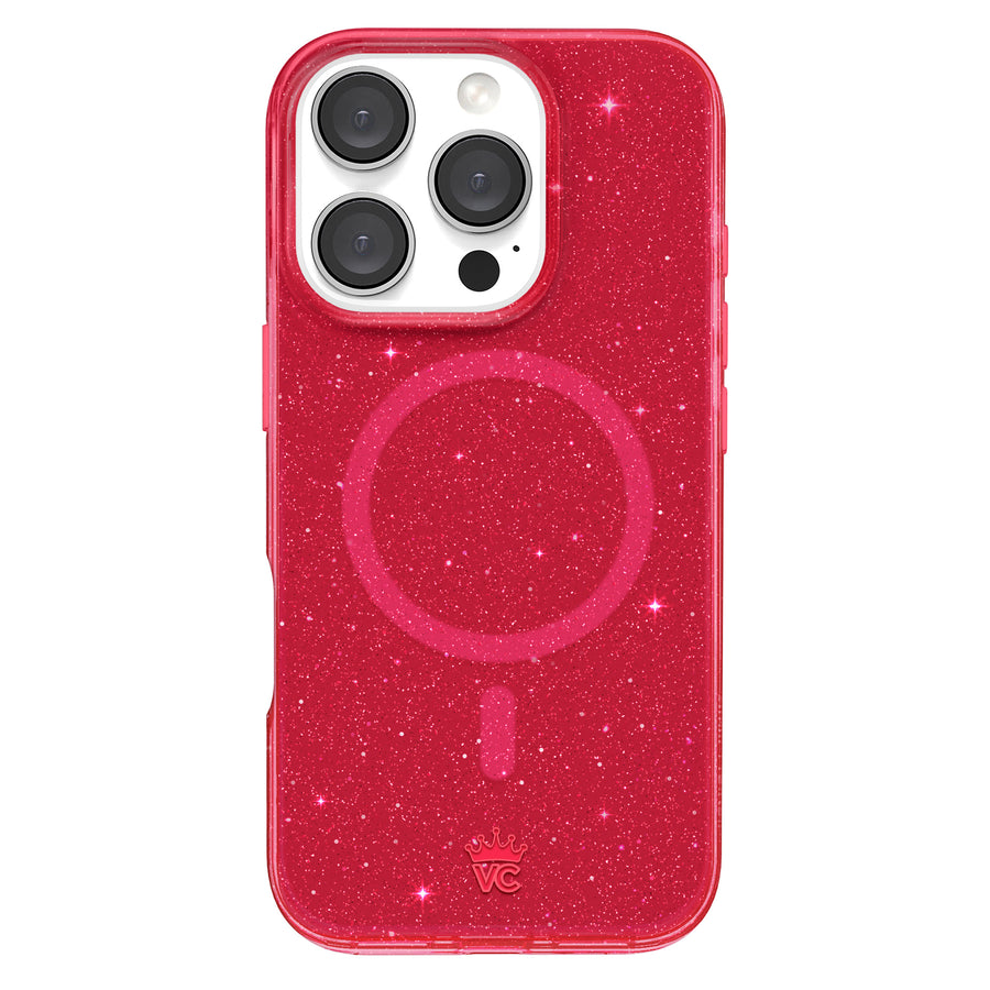 Ruby Red Glitter Jelly iPhone Case