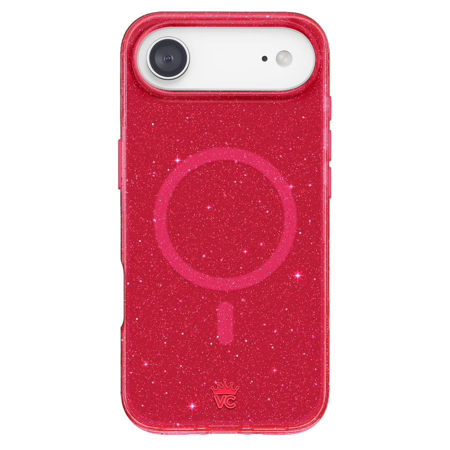 Ruby Red Glitter Jelly iPhone Case
