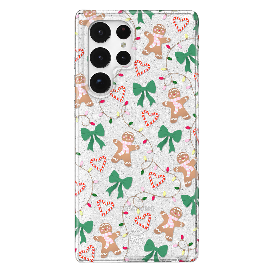 Gingerbread Kisses Glitter Samsung Case