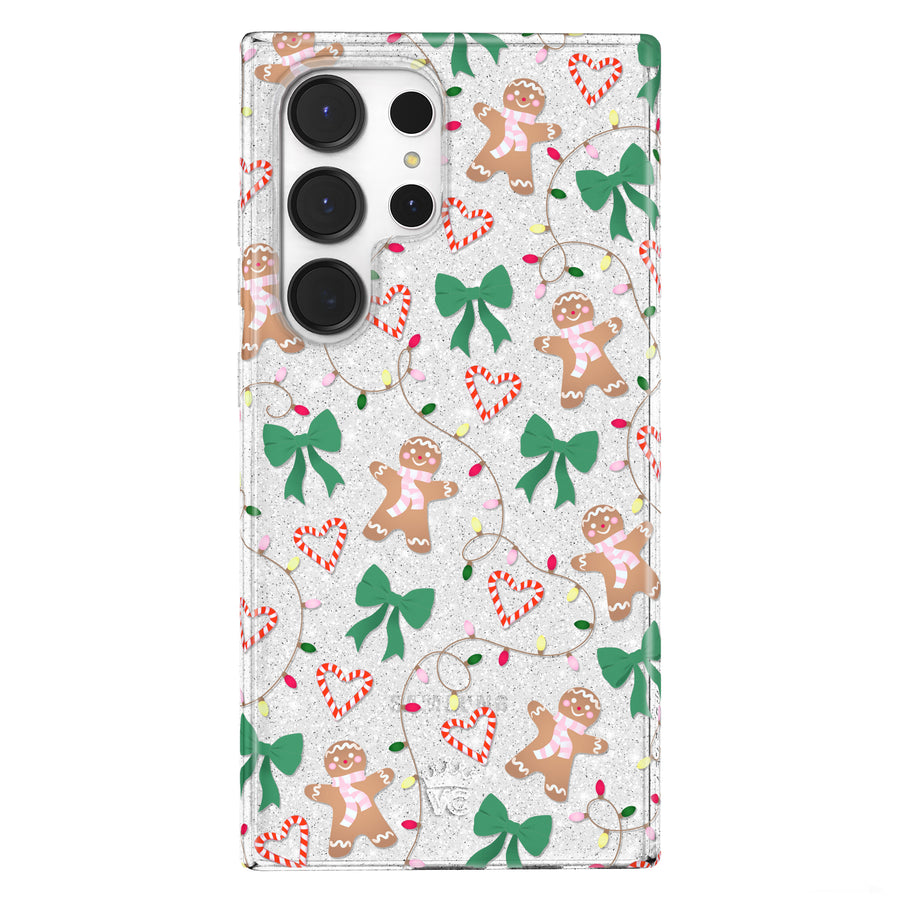 Gingerbread Kisses Glitter Samsung Case