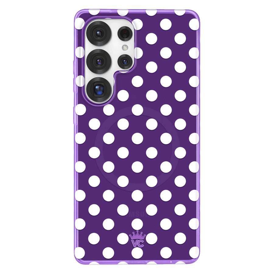 Violet Glow Polka Dot Samsung Case