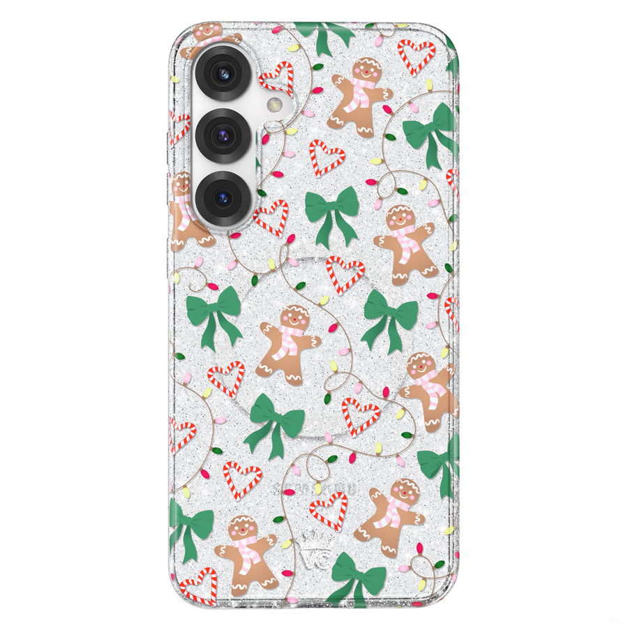 Gingerbread Kisses Glitter Samsung Case