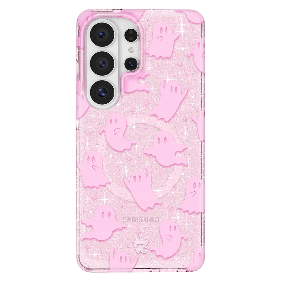 Ghosted Pink Glitter Samsung Case