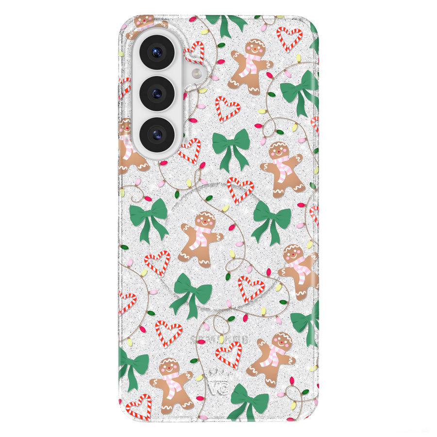 Gingerbread Kisses Glitter Samsung Case
