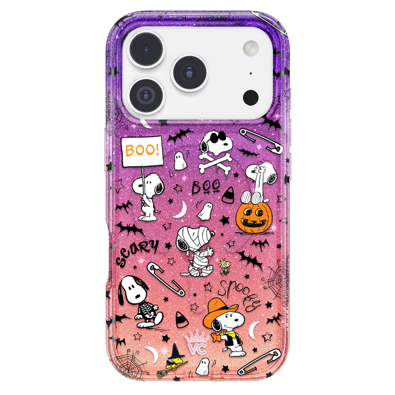 Snoopy Spooky Glitter iPhone Case