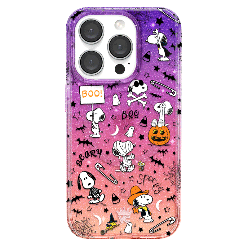 Snoopy Spooky Glitter iPhone Case