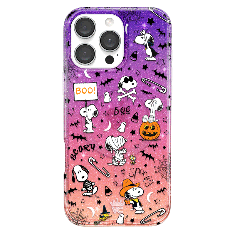 Snoopy Spooky Glitter iPhone Case