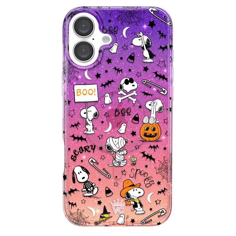 Snoopy Spooky Glitter iPhone Case