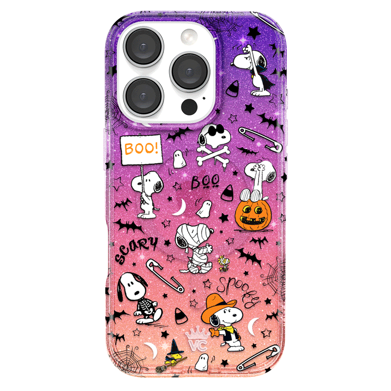 Snoopy Spooky Glitter iPhone Case