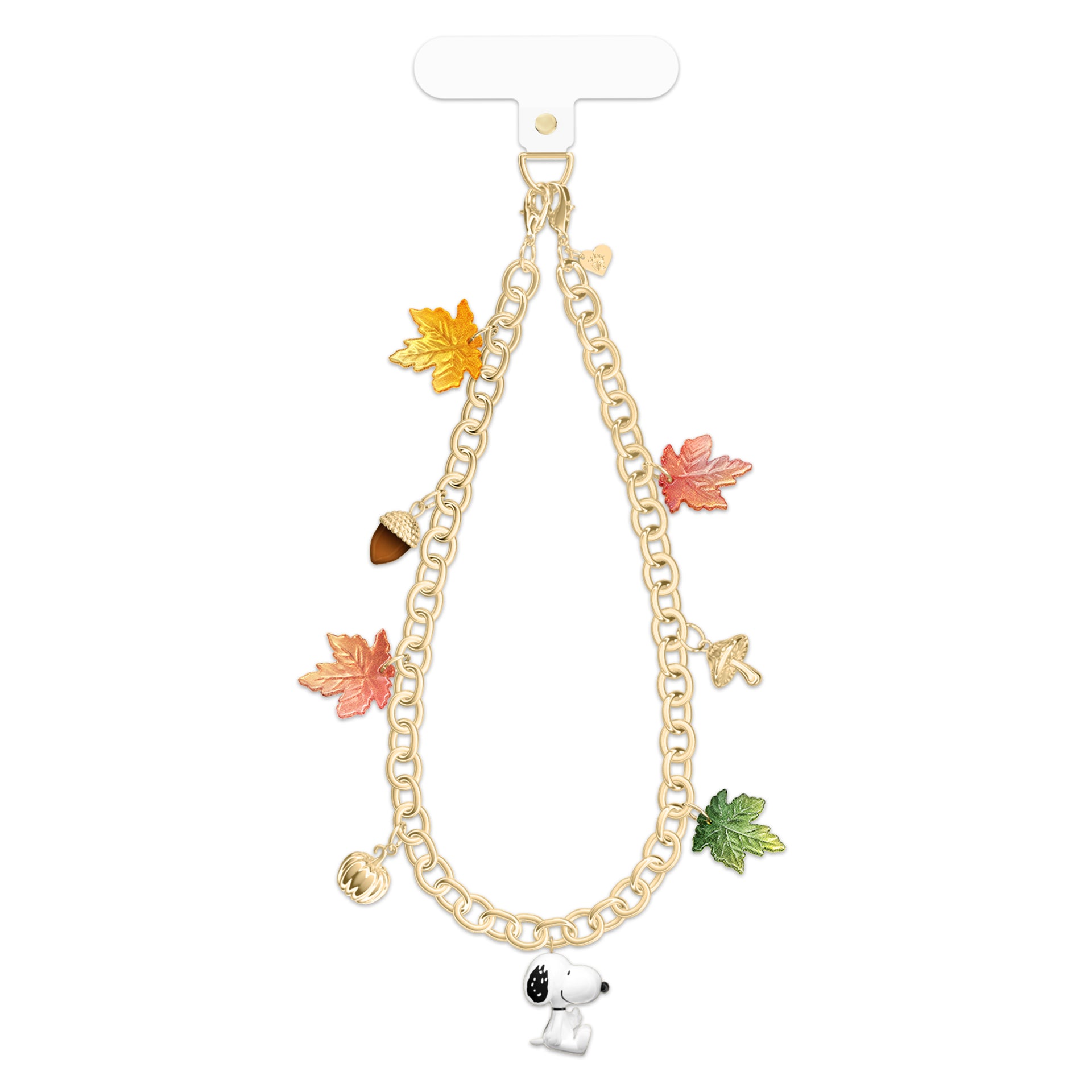 Snoopy Autumn Leaves Phone Charm
