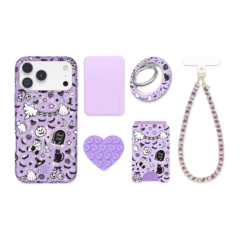 Witchy Lilac Glitter iPhone Bundle Set