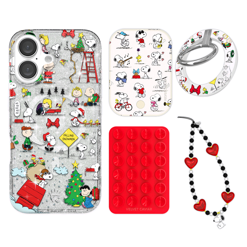 Snoopy Christmas Glitter iPhone Bundle Set