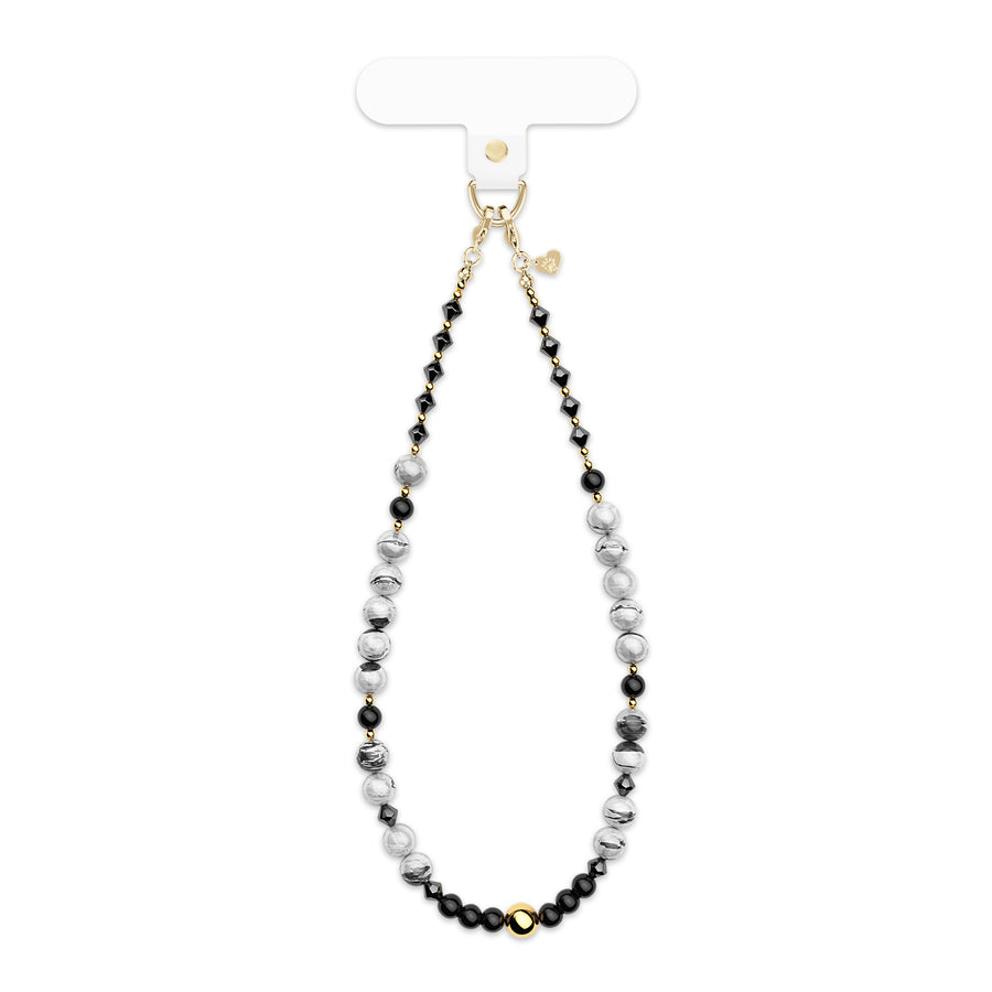 Stone Grey Gemstone Phone Charm