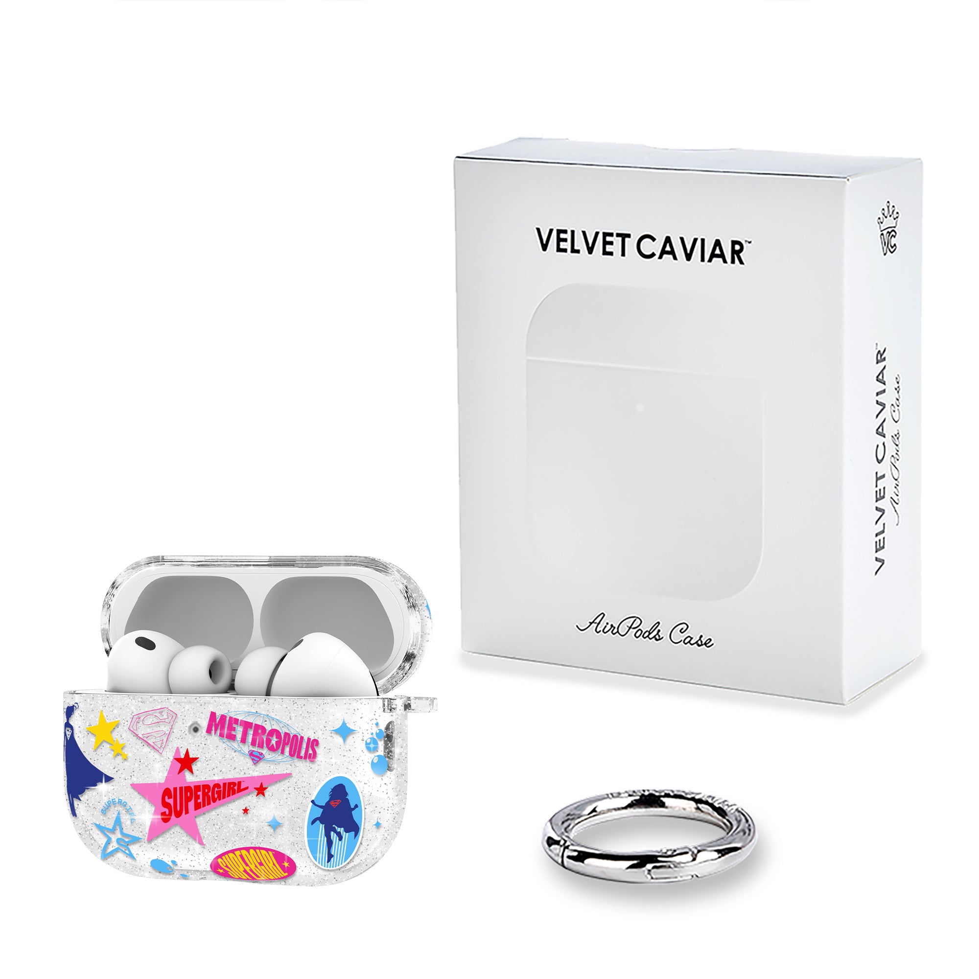 Supergirl Krypto Glitter AirPod Case