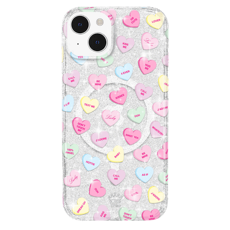 iPhone 14 Plus Sweet Hearts Glitter Valentines-Swatches Cute Phone Case | Velvet Caviar iPhone 14 Plus Sweet Hearts Glitter Valentines-Swatches Cute Phone Case | Velvet Caviar