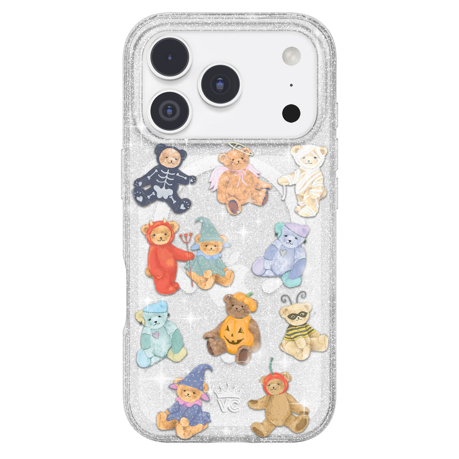 Teddy Scare Glitter iPhone Case