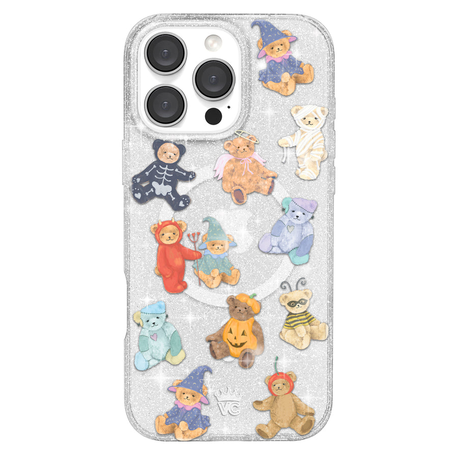 Teddy Scare Glitter iPhone Case