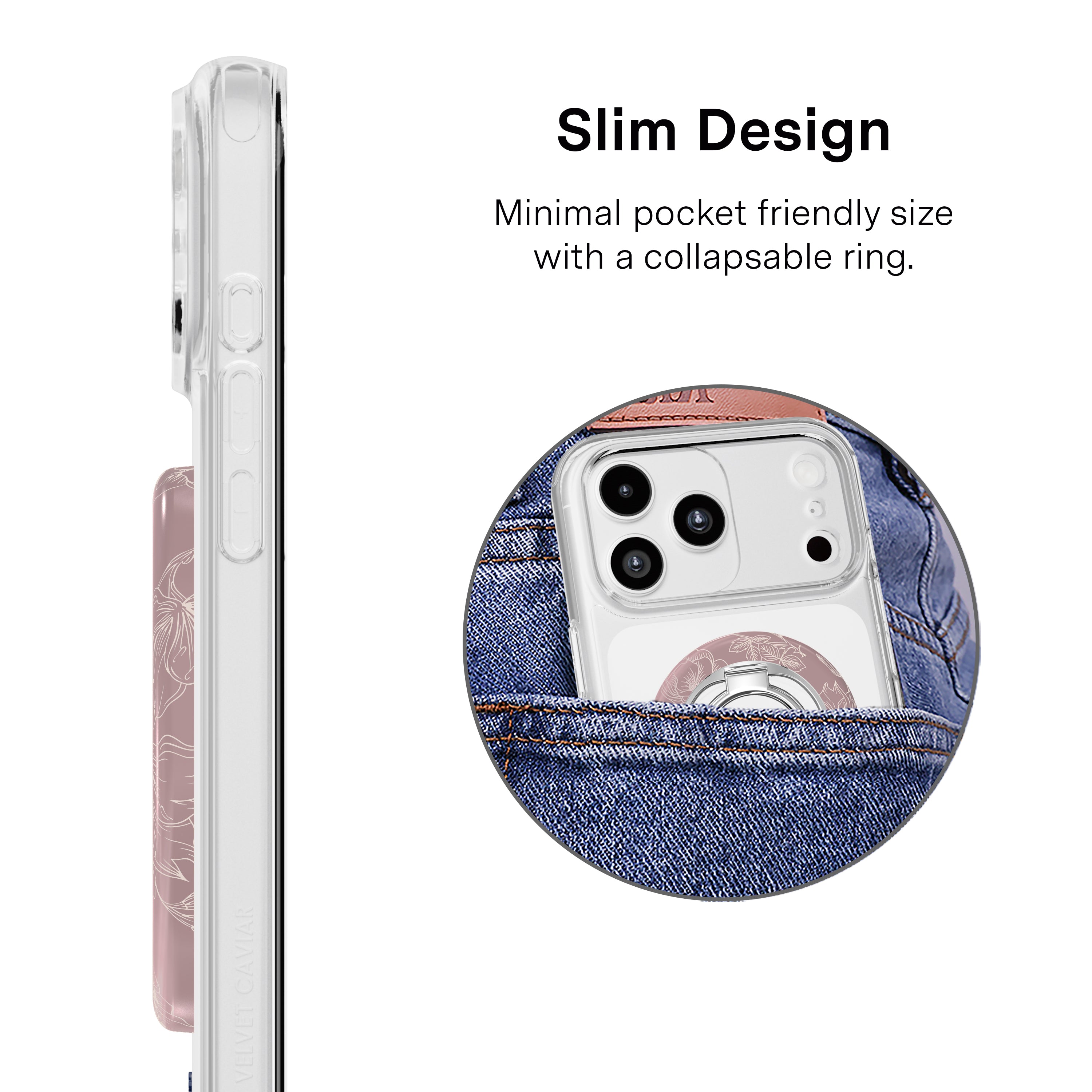 Dusty Floral Chrome MagSafe Grip Ring - Thumbnail 4