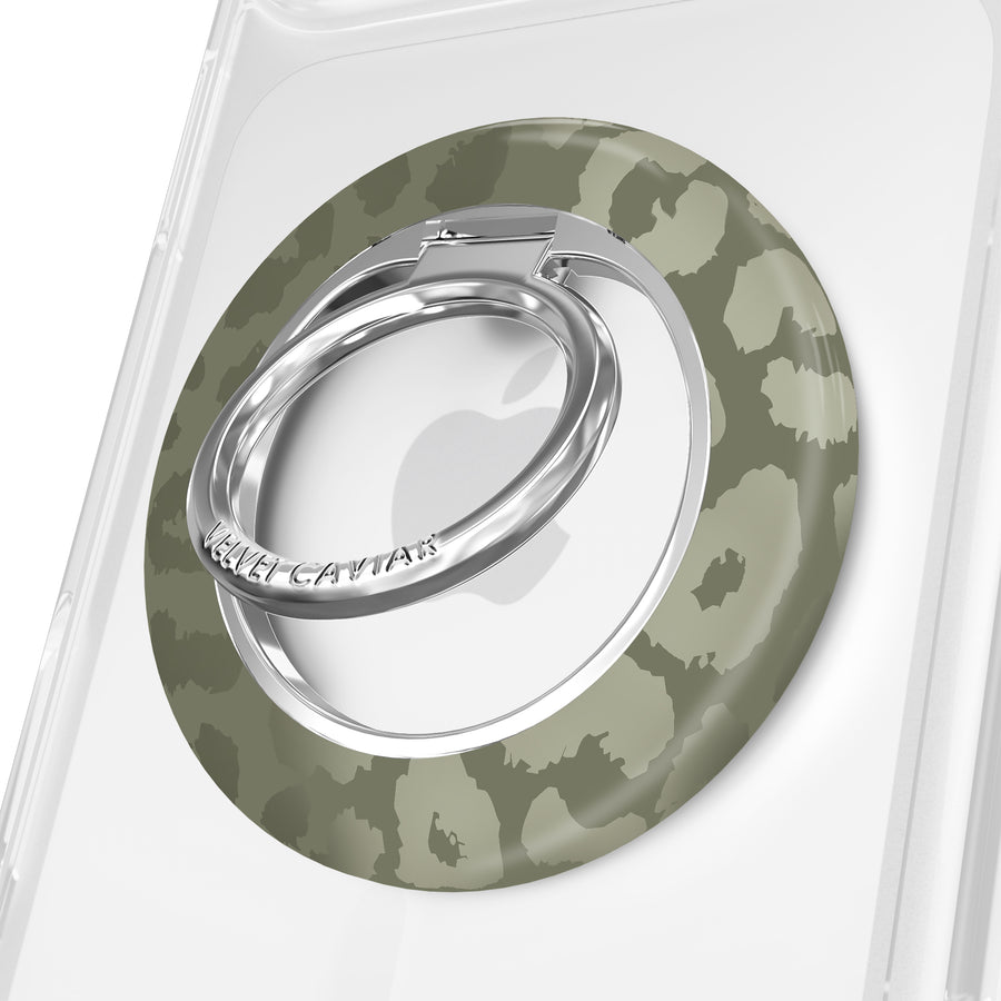 Olive Leopard MagSafe Grip Ring