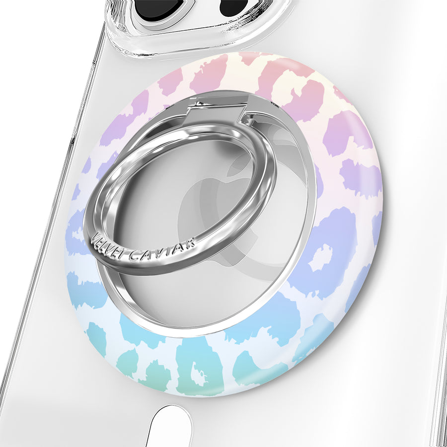 White Opal Leopard MagSafe Grip Ring