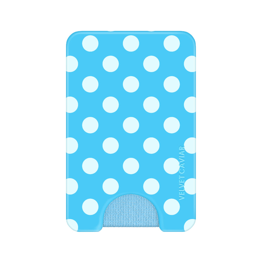 Aquamarine Polka Dot MagSafe Wallet