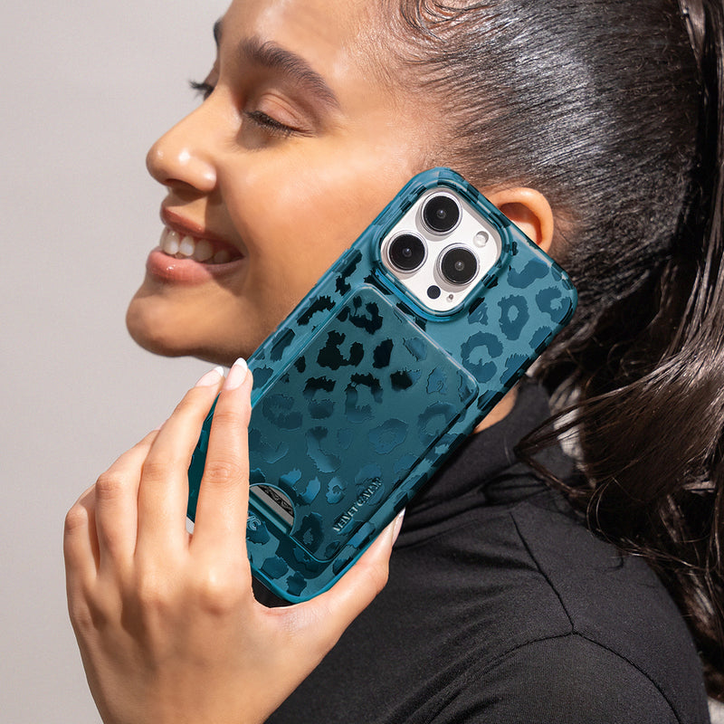 Metallic Navy Leopard iPhone Bundle Set