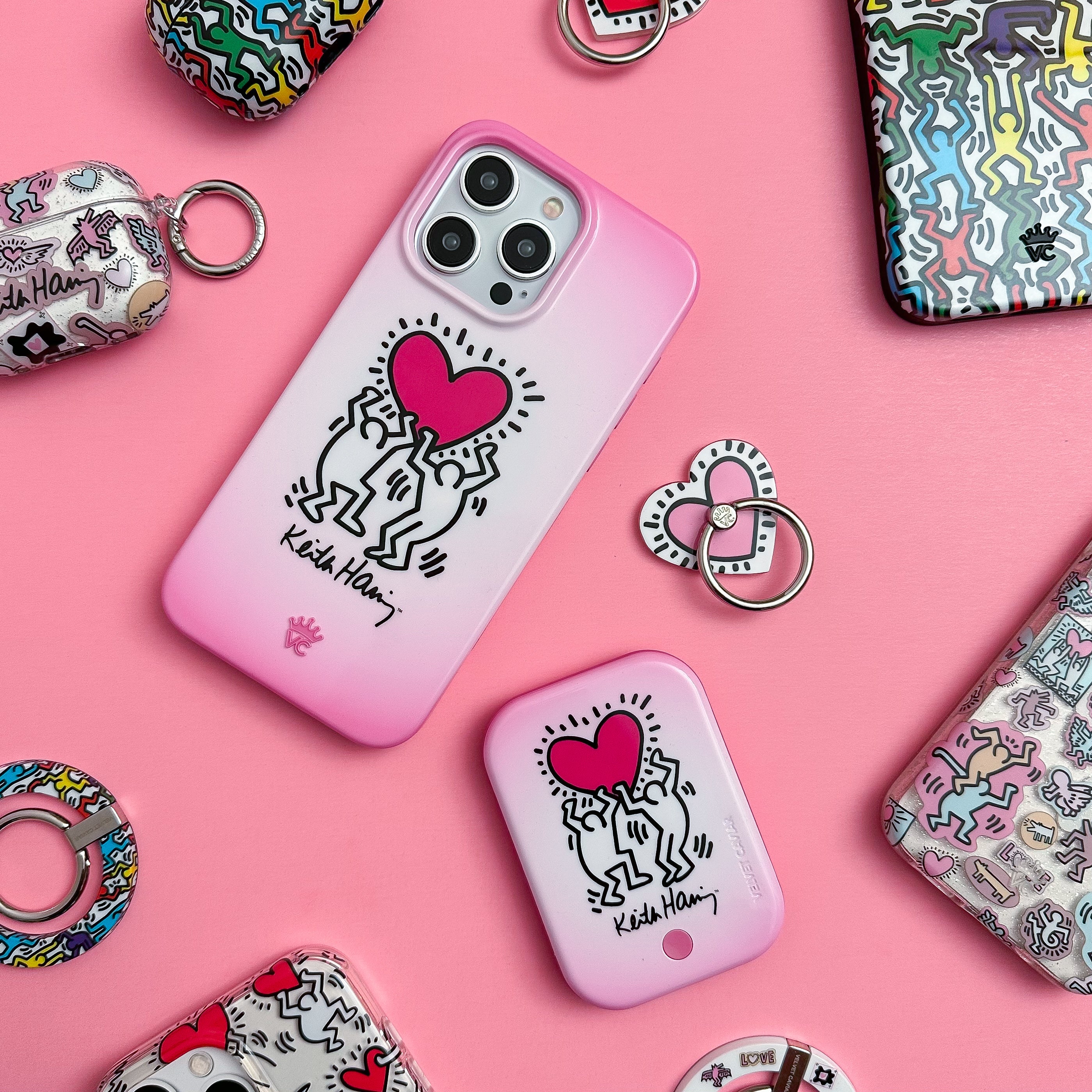 Keith Haring Pink Heart iPhone Case Keith Haring Pink Heart iPhone Case