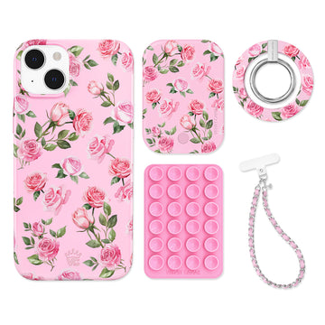 Baby Pink Roses iPhone Bundle Set - Grip