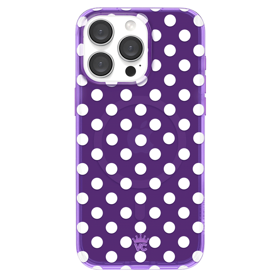 Violet Glow Polka Dot iPhone Case
